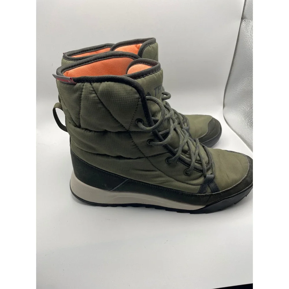 Adidas Terrex Primaloft Winter Boots Lace Up Women's Green‎ Olive Size 6 US